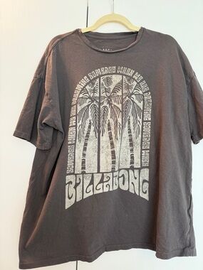 Billabong Brown Palm Tree Graphic Tee